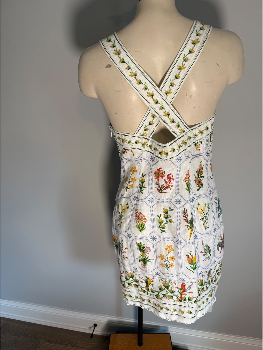 Farm Rio Embroidered Floral Mini Dress Size S - Picture 10 of 13